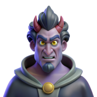 serene mysterious art deco Hades, God of the Underworld, stern expression, with Transparent Background sharp png