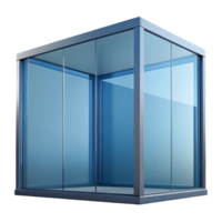 vibrant elegant Professional render, hyper-specific, isolated cutout of a single, glass curtain wall panel with Transparent Background high quality png