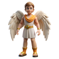 mesmerizing melancholic artistic Hermes, Messenger of the Gods, wearing winged sandals, with Transparent Background impeccable png