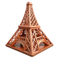 reflective wonderful Eiffel Tower lattice section, with Transparent Background precision png