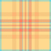 Pastel plaid pattern in peach, coral, and mint green. A cheerful and versatile design perfect for textiles, websites, or packaging. Subtle texture adds visual interest. vector