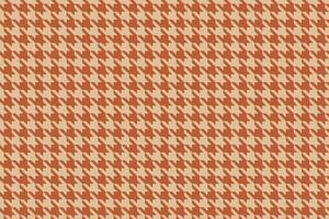 Classic houndstooth pattern in warm terracotta and beige tones. Elegant and versatile, ideal for backgrounds, textiles, or fashion design. vector