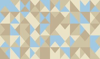 Abstract geometric pattern. Neutral beige and light blue triangles create a modern, seamless texture ideal for backgrounds, websites, and print designs. vector