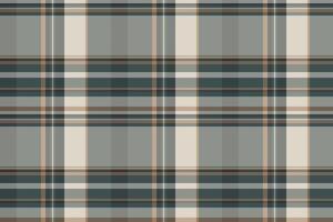 Neutral textile fabric tartan, shabby pattern check background. Simple seamless plaid texture in pastel and grey colors. vector