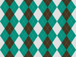 A green and brown argyle pattern vector