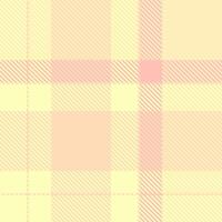 Duvet seamless pattern background, household textile texture check. Diagonal plaid fabric tartan in light and peach puff colors. vector