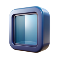 mysterious exquisite Concept art style, isolated cutout of a single, shape-shifting, smart glass window pane with Transparent Background perfect clarity png