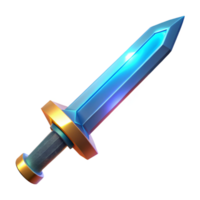 unforgettable artistic Concept art style, isolated cutout of a high-tech, energy-based sword with a glowing blade with Transparent Background 8K png