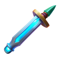 unforgettable modern Concept art style, isolated cutout of a high-tech, energy-based sword with a glowing blade with Transparent Background elite png