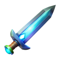 picturesque nordic Concept art style, isolated cutout of a high-tech, energy-based sword with a glowing blade with Transparent Background high resolution png