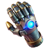 sumptuous exemplary Power armor gauntlet with glowing energy conduits and articulated fingers with Transparent Background png