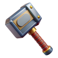 vibrant notable Thor's Hammer, Mjolnir, with Transparent Background png
