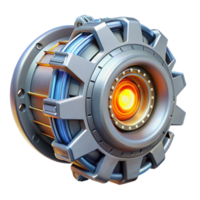 unforgettable elegant Spaceship engine core with glowing energy source and intricate details with Transparent Background high quality png