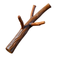 stunning notable Isolated cutout, concept art style, hyper-specific rendering of a single, dried twig with visible bark texture and knots with Transparent Background png
