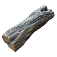 stunning reflective coastal Concept art style hyper-specific image of a single piece of driftwood, weathered and grey, with Transparent Background original png