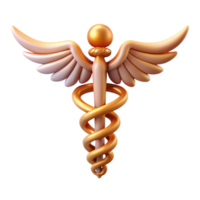 sumptuous acclaimed Caduceus, Hermes' staff, symbol of medicine, with Transparent Background png
