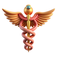 quintessential renaissance Caduceus, Hermes' staff, symbol of medicine, with Transparent Background elite png