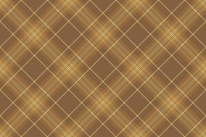 Elegant brown and beige plaid pattern. Perfect for textile design, website backgrounds, or autumnal themed projects. This seamless texture evokes a sense of warmth and sophistication. vector