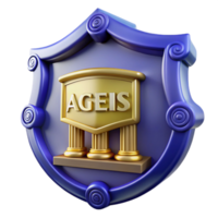 splendid remarkable Aegis, shield of Zeus and Athena, with Transparent Background png