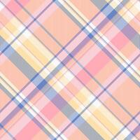 Curtain textile pattern , finish texture fabric seamless. Simplicity background plaid tartan check in red and navajo white colors. vector