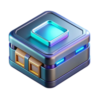 sumptuous abstract Hyper-specific, professional render of a futuristic, advanced data storage device with holographic interface with Transparent Background ultra HD png