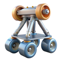 sought-after organic Spaceship landing gear with hydraulics and locking mechanism with Transparent Background detailed png
