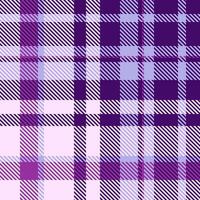 Harmony textile fabric check, father tartan pattern texture. Curved plaid seamless background in light and violet colors. vector
