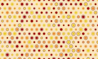 Vibrant retro circles pattern in warm autumnal hues. Perfect for website backgrounds, textile design, or playful branding. This cheerful, seamless design evokes feelings of warmth and nostalgia. vector