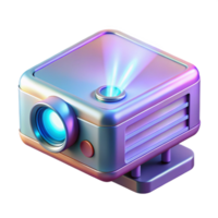 mesmerizing melancholic contemporary Holographic projector emitting a glowing D image with Transparent Background impeccable png