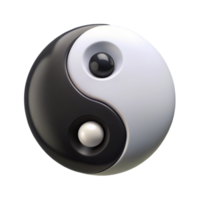 picturesque impressionist Yin Yang symbol, Taoist philosophy, with Transparent Background detailed png