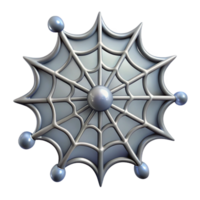 unparalleled industrial Isolated cutout, concept art style, hyper-specific rendering of a single, delicate spider web with visible dew drops with Transparent Background flawless png