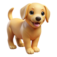reflective immaculate A playful golden retriever puppy, with Transparent Background professional png