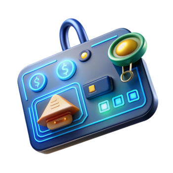 buscados artístico astronave tarjeta llave con brillante circuito patrones y identificación código con transparente antecedentes museo calidad png