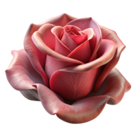 wonderful organic Ultra-detailed, concept art style, professional render of a single, wilting rose petal with visible texture and fading color Isolated cutout with Transparent Background detailed png