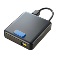 romantic picturesque Hyper-specific, professional render of a compact, black external hard drive with a USB port with Transparent Background gallery standard png