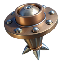 splendid exceptional Steampunk rivet with large head and steel finish with Transparent Background png