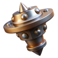 striking exceptional Steampunk rivet with large head and steel finish with Transparent Background png