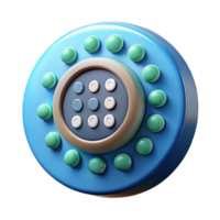 wonderful mid-century Concept art style, isolated cutout of a digital, floating clock displaying binary code with Transparent Background ultra HD png