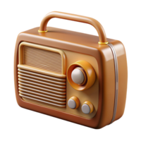 rare victorian Photorealistic, hyper-specific professional render of a vintage radio with knobs and dials with Transparent Background crisp png