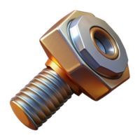 wonderful timeless Steampunk bolt with hexagonal head and steel finish with Transparent Background png