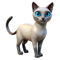 sumptuous acclaimed A sleek Siamese cat, elegant pose, piercing blue eyes with Transparent Background png