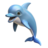 passionate elegant A playful bottlenose dolphin, leaping, smooth skin with Transparent Background artisan png