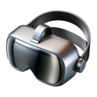 passionate breathtaking Hyper-specific, professional render of a metallic, silver VR headset with black lenses with Transparent Background elite png