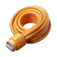 wonderful playful coastal Photorealistic, ultra-detailed, isolated cutout of a single, rolled-up network cable with Transparent Background authentic png