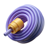whimsical hypnotic Photorealistic, ultra-detailed, isolated cutout of a single, rolled-up network cable with Transparent Background 4K png