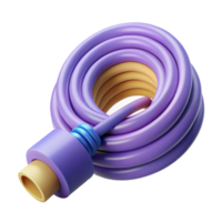 reflective majestic Photorealistic, ultra-detailed, isolated cutout of a single, rolled-up network cable with Transparent Background masterfully captured png