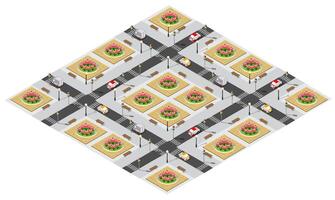 An illustration of a square with a flower pattern vector