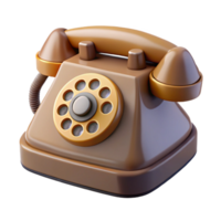 remarkable bohemian Photorealistic, ultra-detailed, isolated cutout of a single, vintage, landline telephone with a rotary dial with Transparent Background professional png