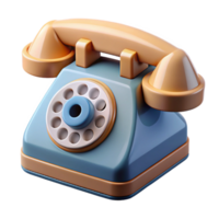 tranquil immaculate Photorealistic, ultra-detailed, isolated cutout of a single, vintage, landline telephone with a rotary dial with Transparent Background 8K png