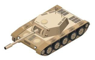 An illustration of a tank on a white background vector